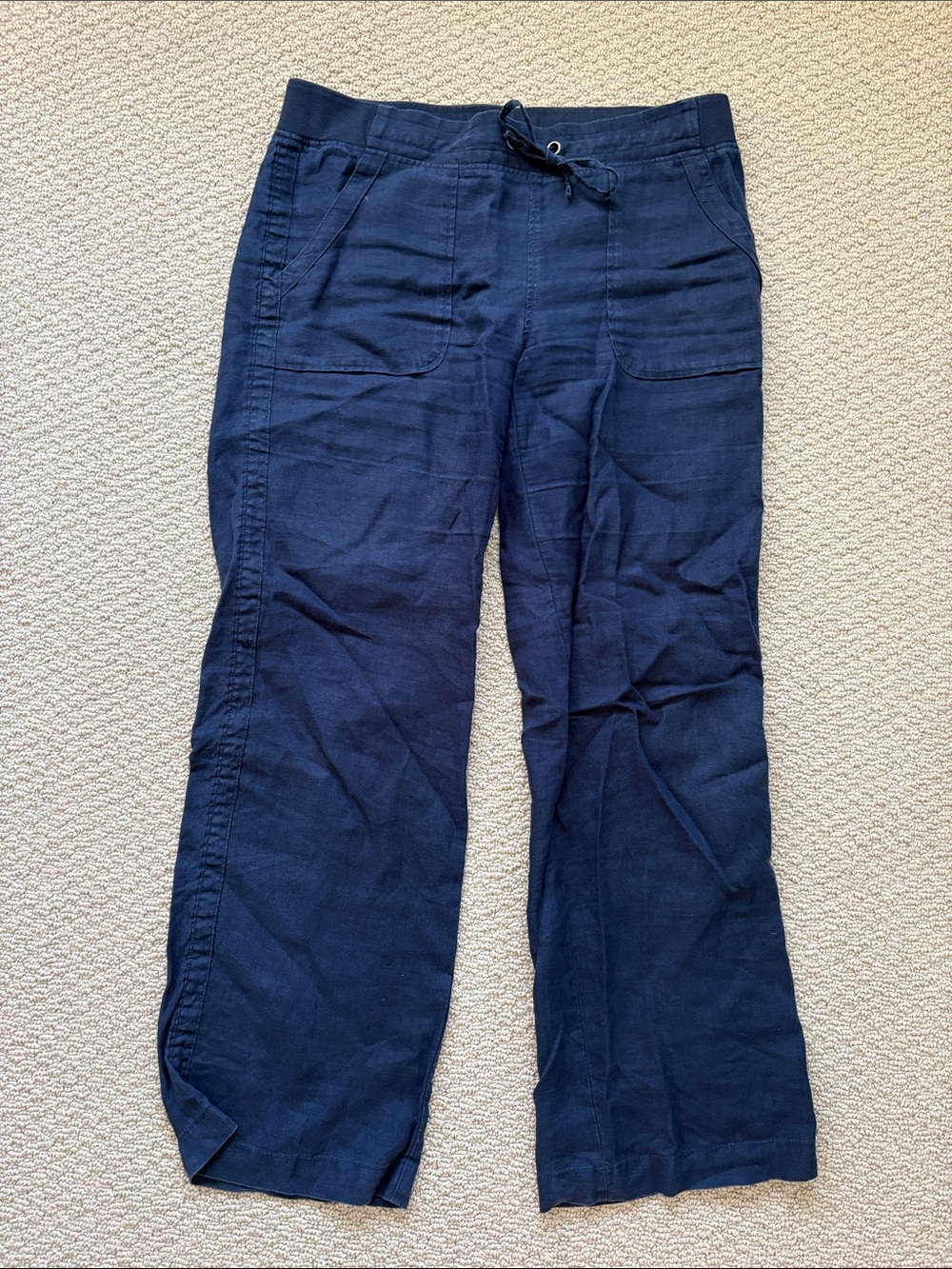 Athleta Retreat Navy Linen Pants
